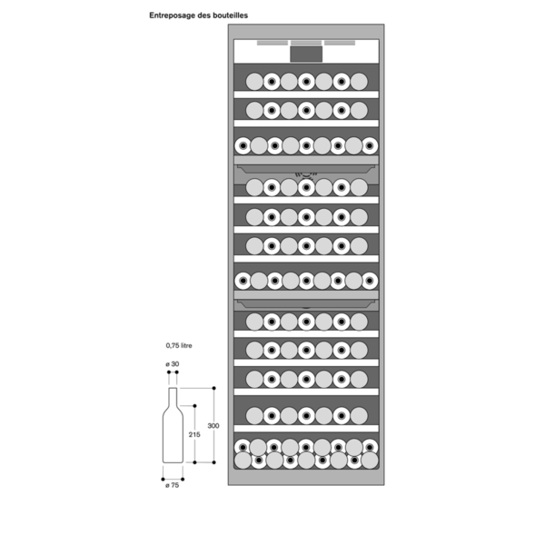 gaggenau RW466364 cave à vin porte vitrée intégrable série 400