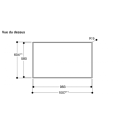 CG492111F Gaggenau table gaz 100 cm 5 foyers - vue dessus